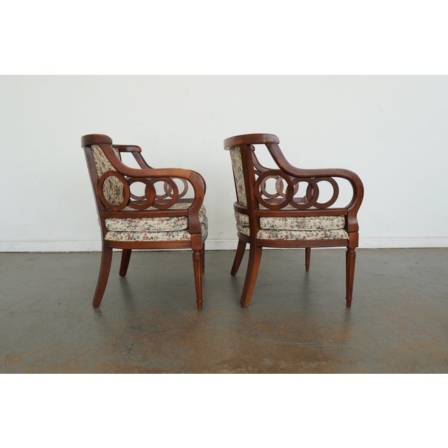 Vintage Neoclassical Open Armchairs (Set of 2) For Sale In Austin - Image 6 of 15