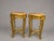 1950s Artisan Louis XVI Gold Beech Marble Side Tables-Pair For Sale - Image 9 of 12