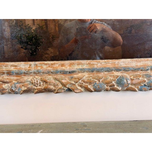 Antique French Carved Wood Mirror With Foliate Frame and Original Foxed Glass For Sale In Los Angeles - Image 6 of 9