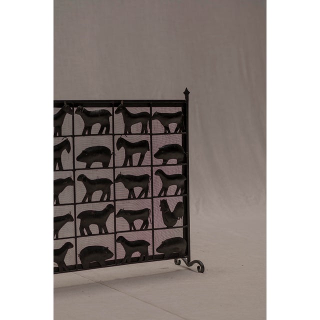 1960s Fire Screen by Jean Touret for Les Artisans de Marolles, France, 1950s For Sale - Image 5 of 9