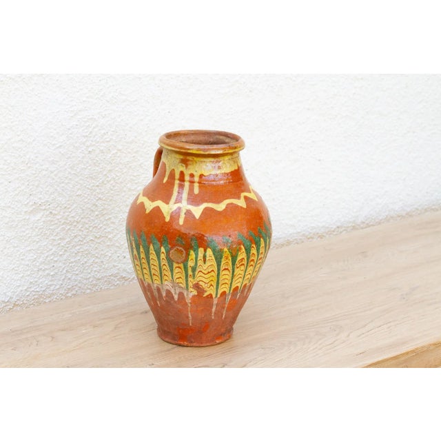 Folk Art Vintage Hungarian Folk Art Pottery For Sale - Image 3 of 10