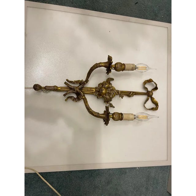 1920s Bronze Fruit Sconces, 1920s, Set of 2 For Sale - Image 5 of 12