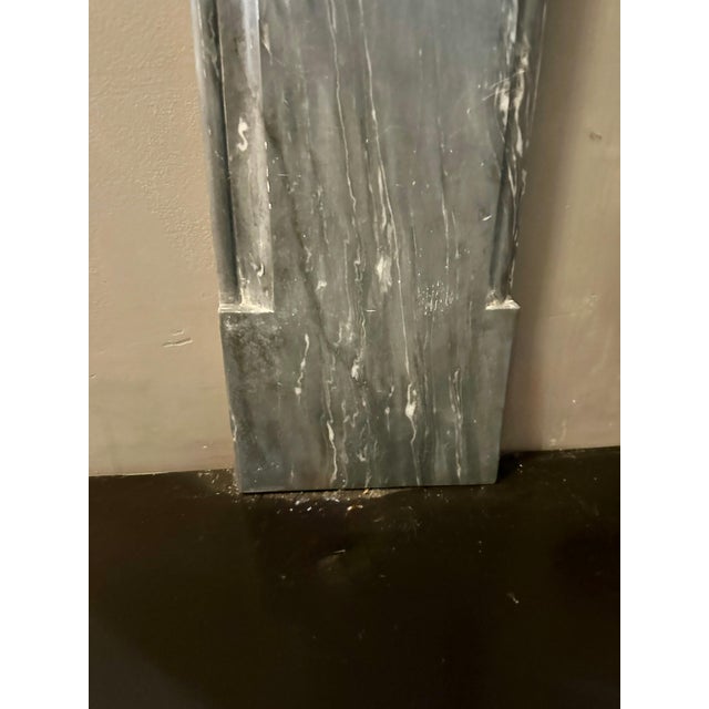 Stone Antique Bardiglio Marble Georgian Style Fireplace, 1850 For Sale - Image 7 of 12