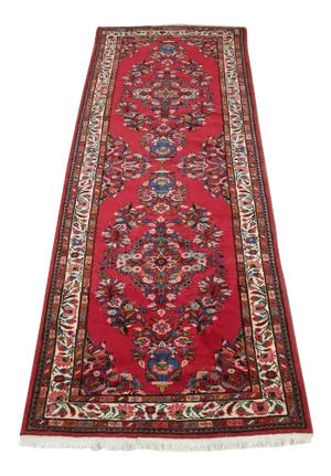 High 100% Wool Pile Hamedan Approx. 4 X 11 Rug