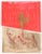 Folded Red and Gold Abstract Expressionist Composition in Acrylic on Paper by Ricardo De Silva For Sale - Image 4 of 8