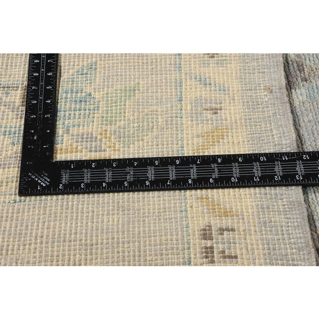 Textile Vintage Modern Turkish Oushak Rug - 09'02 X 12'05 For Sale - Image 7 of 10