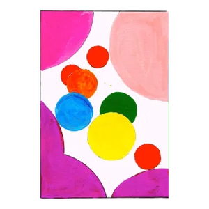 "Magenta Dot" Contemporary Modern Abstract Print