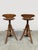 Vintage Brutalist Wooden Bar Stools, 1960s For Sale - Image 4 of 5