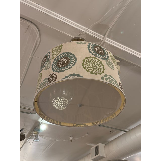 Lotus Blue Abba Double Light Pendant For Sale - Image 11 of 12
