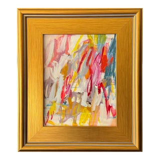 Framed Abstract Mixed-Media Painting For Sale