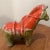 Art Deco Circa 1960 Italian Gil Etruschi Ivo De Saint Pair of Red and Ochre Horse For Sale - Image 3 of 11