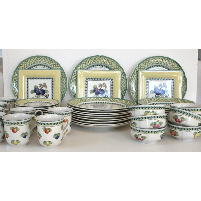 Villeroy & Boch 1990s Villeroy and Boch "French Garden - Orange/Valence Set of 45 For Sale - Image 4 of 8