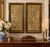 charming matched pair of 19th-century hand-worked needlepoint and petit point panels depicting romantic pastoral garden...