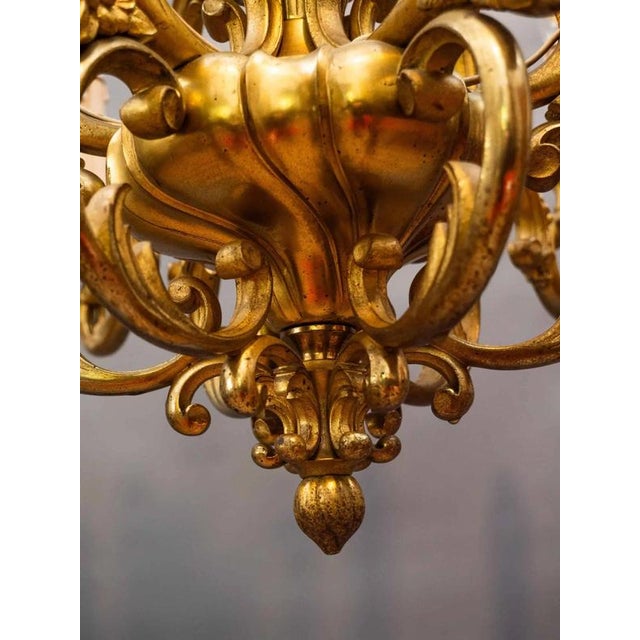 Large Bronze Chandelier from Maison Lucien Gau, Paris For Sale - Image 18 of 18