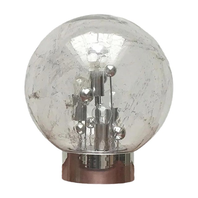 Mid-Century German Space Age Big Ball Planet Table Lamp from Doria Leuchten, 1970s For Sale
