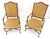 Pair of Carved French Style Mohair Fabric Carved Open Arm Lounge Chairs MINT! For Sale - Image 6 of 11