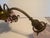Early 20th Century Early 20th Century Brass 3-Light Chandelier With Pink Glass Shades For Sale - Image 5 of 12