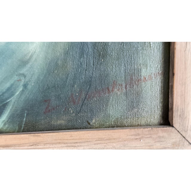 19th Century English or French School Mother and Daughter Portrait Painting For Sale - Image 13 of 16