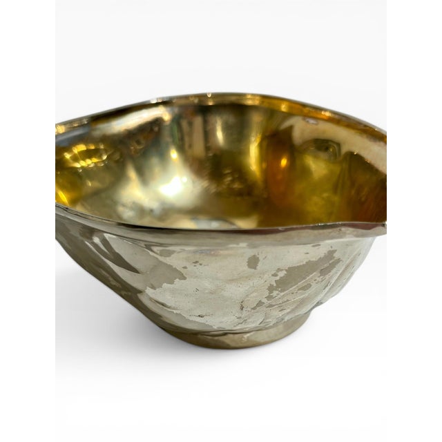 Vintage French Silver-Plated Walnut Form Covered Box For Sale - Image 10 of 16