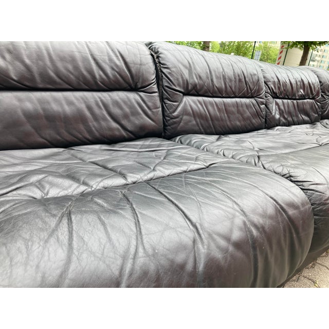 Modular Leather Sofa from Dreipunkt International, 1970s, Set of 5 For Sale - Image 9 of 18