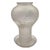 This vintage western-style white frosted glass oil lamp Hurricane Shade has a smooth, curved design, wheel cut accents...