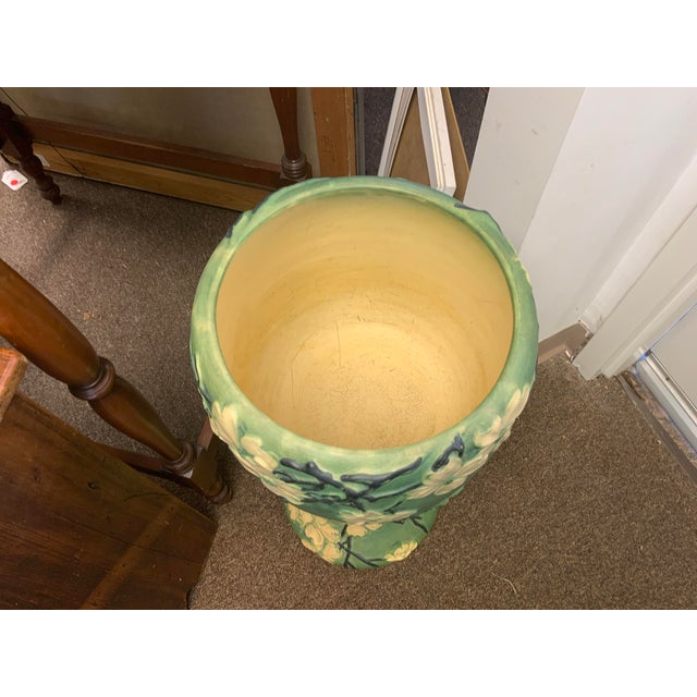 1920s Roseville Pottery Jardene and Stand Dogwood Pattern For Sale In New York - Image 6 of 10