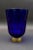 Murano Mid 20th Century Nason Moretti Signed Murano Italy Blue Aventurine Gold Glass Vase For Sale - Image 4 of 10