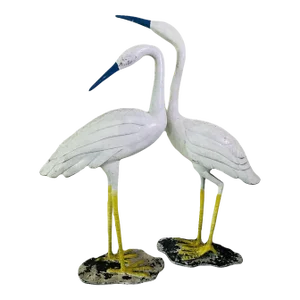 Mid 20th Century Miami Beach Egrets Garden Statues - A Pair