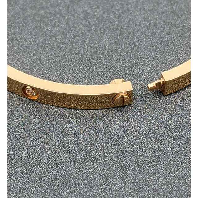 Cartier Cartier 18k Yellow Gold Love Bracelet With 6 Diamonds, Modern Design For Sale - Image 4 of 10