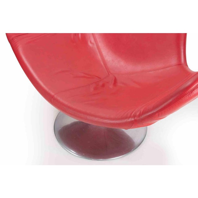1980s Red Leather Calla Armchair by Stefano Giovannoni for Domodinamica, 1980s For Sale - Image 5 of 7
