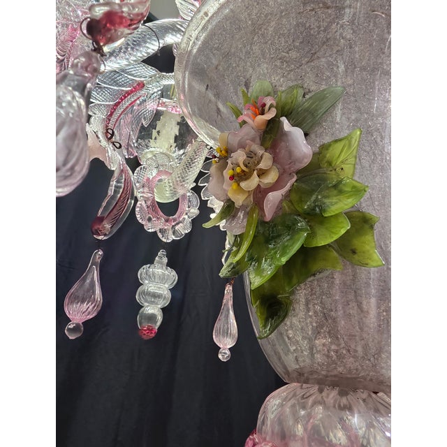 Glass Vintage Murano Glass Chandelier, 1930s For Sale - Image 7 of 18