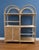 Very nice large vintage whitewashed twisted pencil reed Etagere'. Great display for a collection or just all of your...