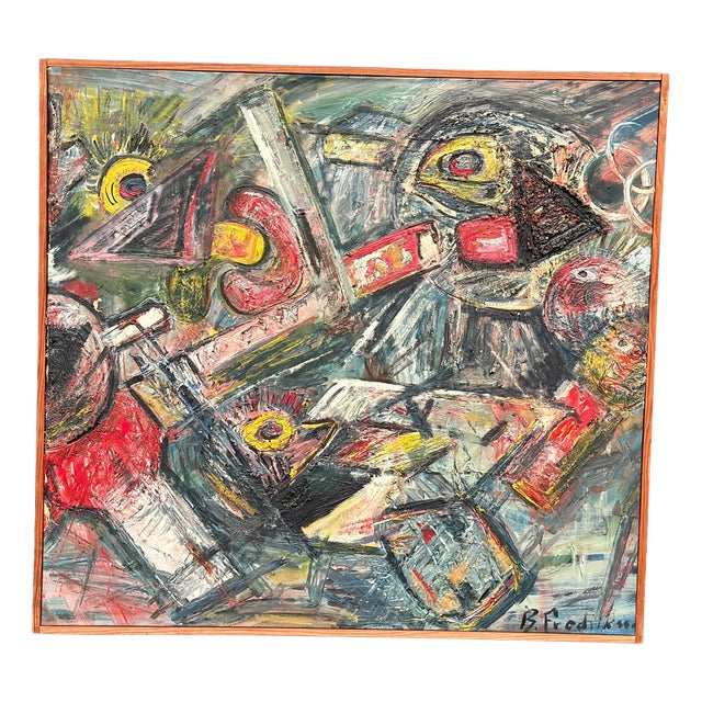 Bengt Fredriksson, Composition, 1960s, Oil on Canvas For Sale