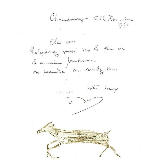 Composition is an original lithograph realized after andré derain for the volume ''a même la pierre'' by fernand mourlot....