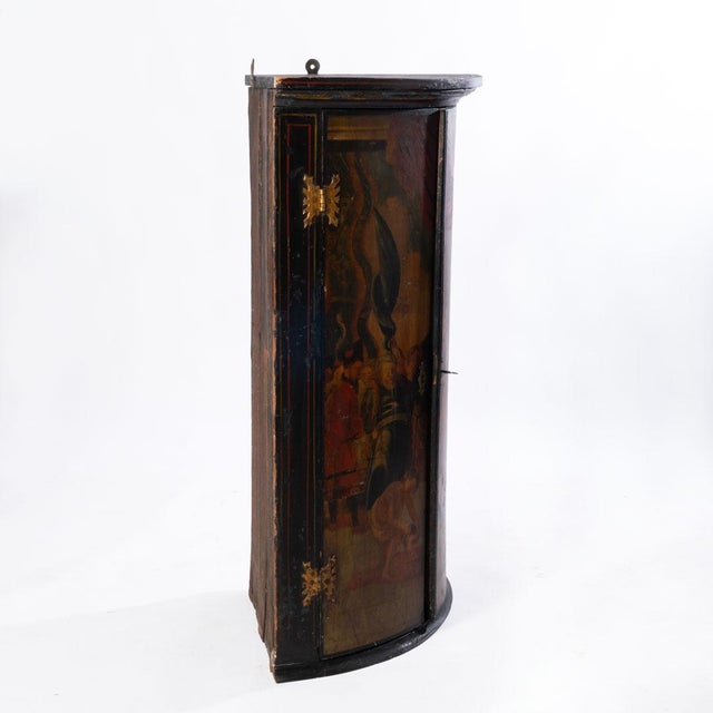 18th Century Painted Hanging Corner Cupboard For Sale - Image 15 of 18