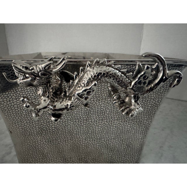 Striking Ice Bucket With Dragon Handles For Sale In New York - Image 6 of 8