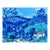 Modern Oil Landscape Painting Whispering Hills - In Blue For Sale