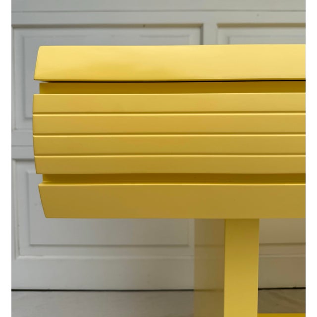 Modern Dakota Jackson Newly Lacquered Yellow Console Table For Sale - Image 10 of 12