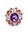 Bochic "Orient" Vintage Amethyst & Ruby & Multi Gem Ring 18K & Silver For Sale - Image 13 of 18
