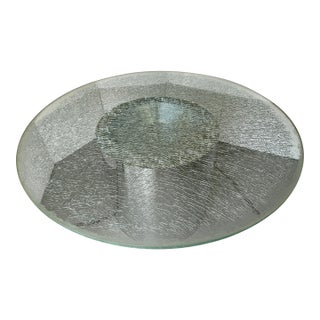 Steve Chase Crackled Glass Dining Table From 80's For Sale