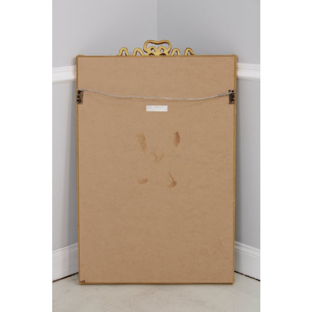 Carvers Guild Gold Gilt Carved Bow Top Wall Mirror For Sale - Image 13 of 14