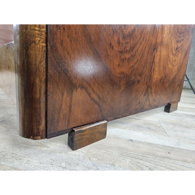 Art Deco Walnut Bed, 1940 For Sale - Image 11 of 18