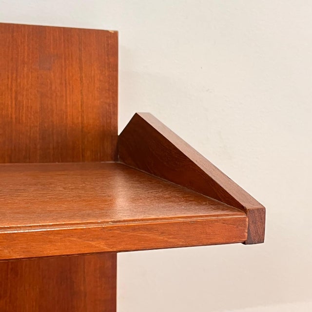 Mid-Century Modern Mid-Century Modern Teak Column Bookcase with Drawers, Italy, 1960s For Sale - Image 3 of 9