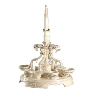 Antique Plat de Ménage Centerpiece in Earthenware, Italy, 19th Century For Sale