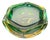 Murano Green Glass Sommerso Block Cube Ashtray from Flavio Poli, Italy, 1970s For Sale