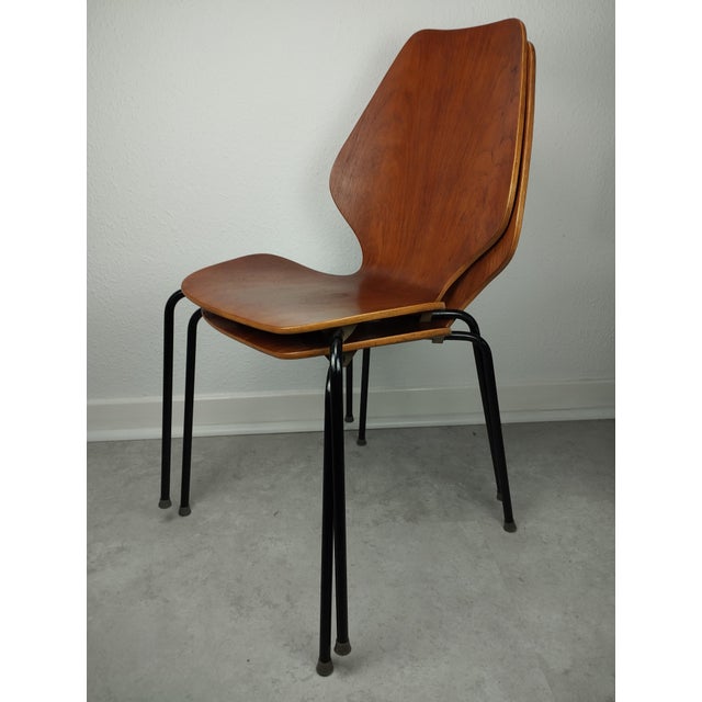 Wood Set of Chairs by Herbert Hirche for Jofa Stalmobler, 1950s For Sale - Image 7 of 11