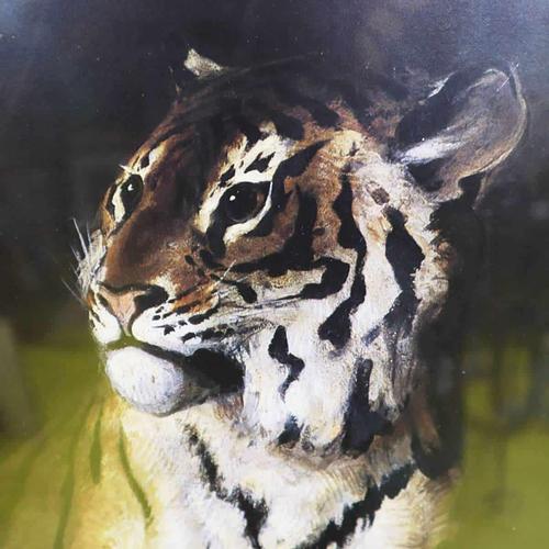 Poster with Tigers in Black Frame from Musàe Du Louvre For Sale - Image 4 of 11