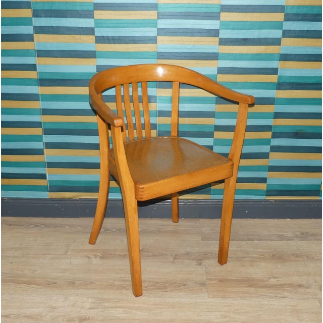 Bauhaus Wooden Desk Armchair in the style of Gropius, 1940s-1950s For Sale - Image 14 of 14