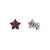 Not Yet Made - Made To Order 14k White Gold Pave Set Cluster Ruby Star Earrings- A Pair For Sale - Image 5 of 9