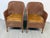 Goldenrod Rattan Bucket Lounge Chairs With Goldenrod Velvet Seat Pads, Pair For Sale - Image 8 of 12